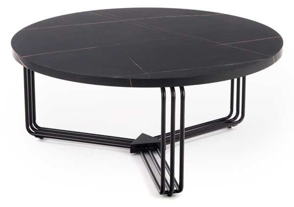 HALMAR Konferenční stolek ANTICA 80 cm mramor černý
