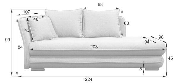 VÁLENDA, textil, šedá MID.YOU - Online Only sedačky, Online Only