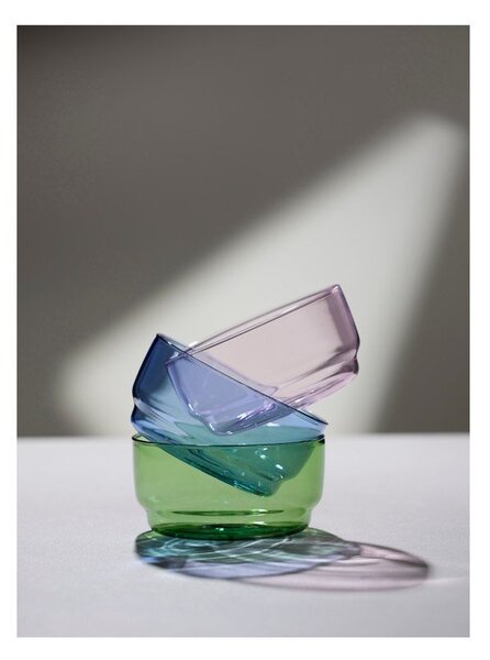 Modré skleněné misky v sadě 2 ks 500 ml Torino – Lyngby Glas