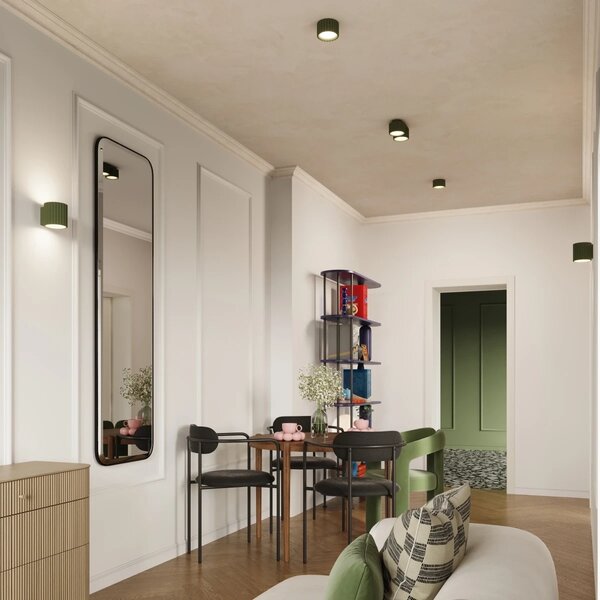 Sollux Lighting Aura stropní světlo 2x10 W zelená SL.1798