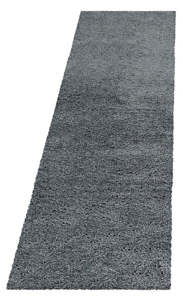 Šedý běhoun 80x250 cm Fluffy – Ayyildiz Carpets