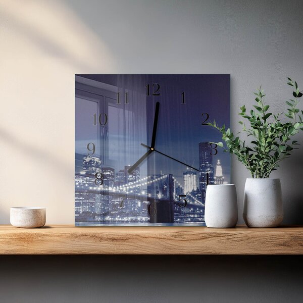 Skleněné hodiny na stěnu Horizont zskc-30x30-00172882