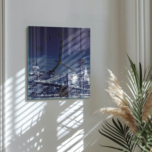 Skleněné hodiny na stěnu Horizont zskc-30x30-00172882