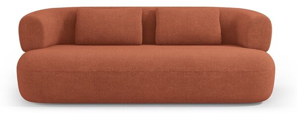 Pohovka z textilie bouclé v terakotové barvě 178 cm Jenny – Micadoni