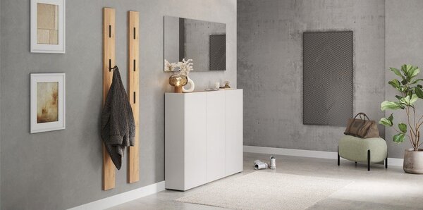 Krémová skříňka v dekoru dubu 138x105x25 cm Libbiano – Germania
