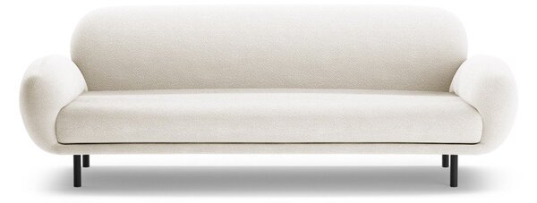 Bílá pohovka z textilie bouclé 208 cm Poppy – Micadoni