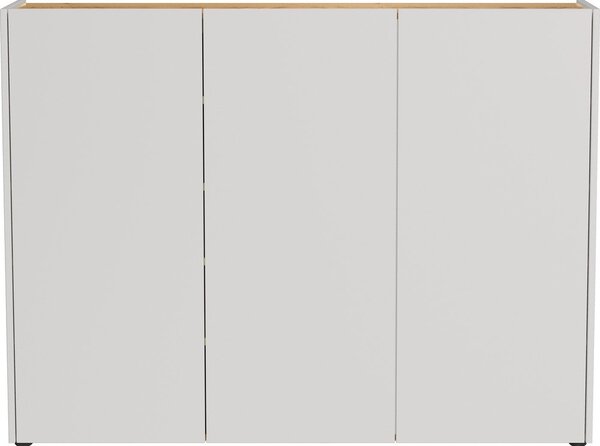 Krémová skříňka v dekoru dubu 138x105x25 cm Libbiano – Germania