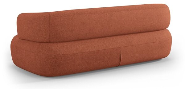 Pohovka z textilie bouclé v terakotové barvě 178 cm Jenny – Micadoni