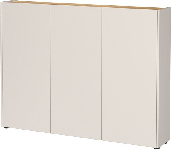 Krémová skříňka v dekoru dubu 138x105x25 cm Libbiano – Germania