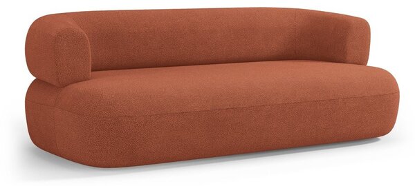 Pohovka z textilie bouclé v terakotové barvě 178 cm Jenny – Micadoni