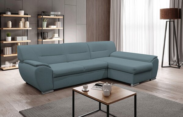 ROHOVÁ SEDAČKA, textil, modrá MID.YOU - Sedací soupravy, Online Only