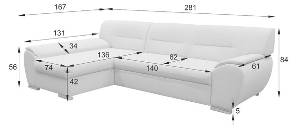 ROHOVÁ SEDAČKA, textil, béžová MID.YOU - Sedací soupravy, Online Only