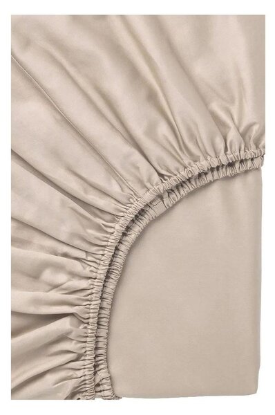 Béžové prodloužené povlečení na jednolůžko z bavlny Renforcé s prostěradlem/3dílné 160x220 cm Amore – Mila Home