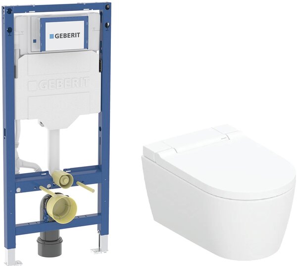 Sada bidetové wc Geberit AquaClean Sela 146.220.11.1, podomítkový WC modul Geberit Duofix 111.320.00.6