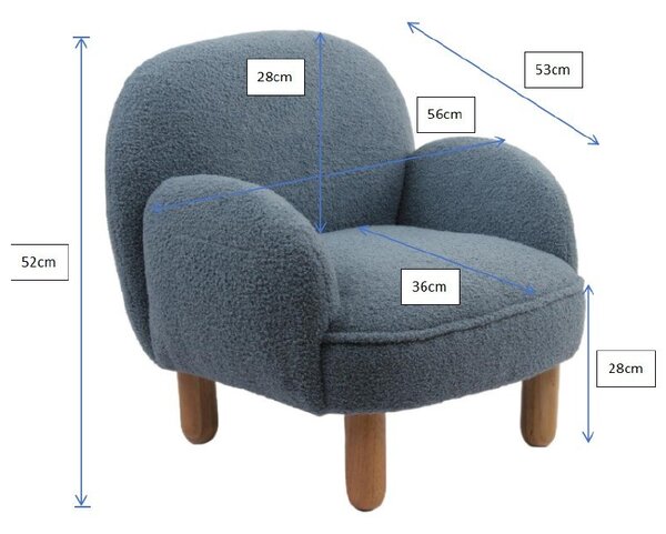 Béžové dětské křesílko z textilie bouclé Rocky – Vipack