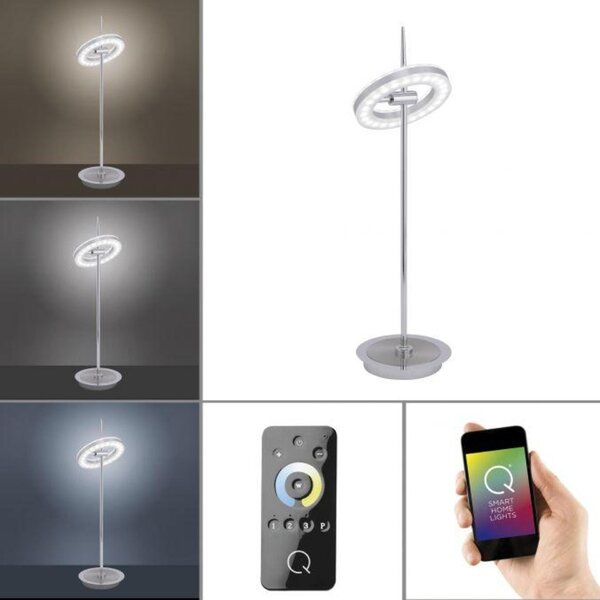 PAUL NEUHAUS Q-AMY stolní lampa Smart-Home s měnitelnou teplotou chromatičnosti a dálkový ovladač vč. stmívání s pamětí ZigBee 2700-5000K PN 4891-55