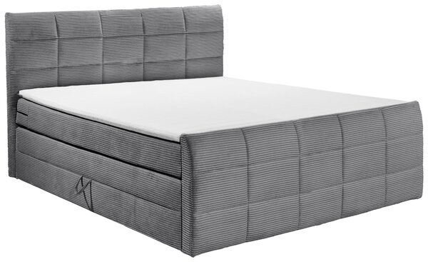 POSTEL BOXSPRING, 180/200 cm, tmavě šedá MID.YOU - Postele s úložným prostorem, Online Only