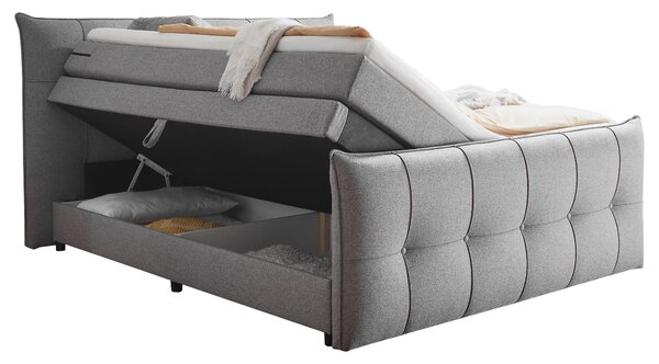 POSTEL BOXSPRING, 160/200 cm, tmavě šedá MID.YOU - Postele s úložným prostorem, Online Only