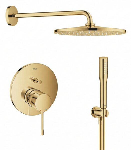 Sada hlavová sprcha Grohe Rainshower 26066GL0, vanová baterie Grohe Essence 24058GL1, 26658GL0, 27400GL0, 28362GL1