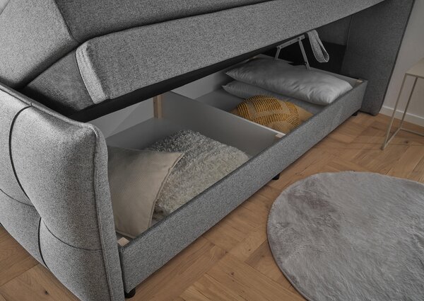 POSTEL BOXSPRING, 160/200 cm, tmavě šedá MID.YOU - Postele s úložným prostorem, Online Only