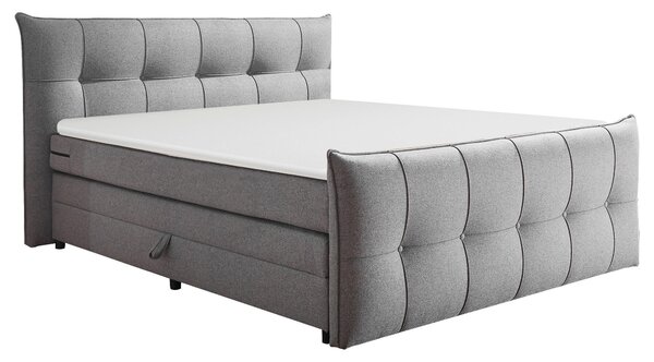 POSTEL BOXSPRING, 160/200 cm, tmavě šedá MID.YOU - Postele s úložným prostorem, Online Only