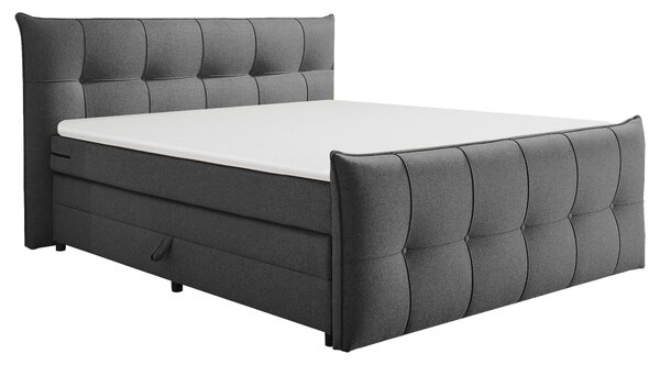 POSTEL BOXSPRING, 160/200 cm, antracitová MID.YOU - Postele s úložným prostorem, Online Only