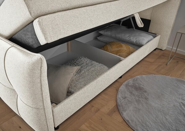 POSTEL BOXSPRING, 160/200 cm, krémová MID.YOU - Postele s úložným prostorem, Online Only