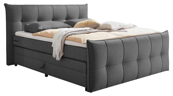POSTEL BOXSPRING, 160/200 cm, antracitová MID.YOU - Postele s úložným prostorem, Online Only