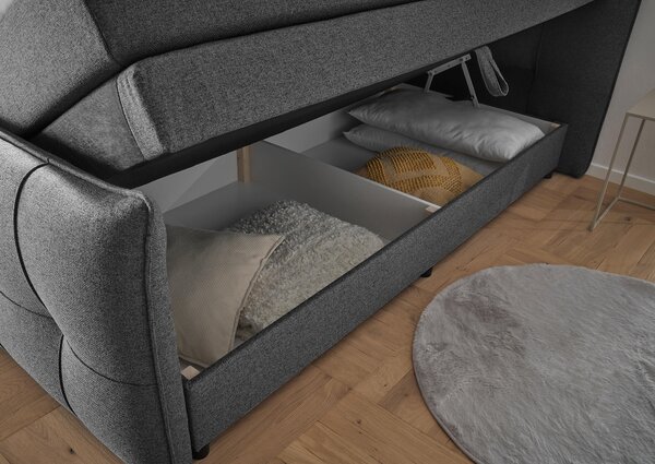 POSTEL BOXSPRING, 160/200 cm, antracitová MID.YOU - Postele s úložným prostorem, Online Only