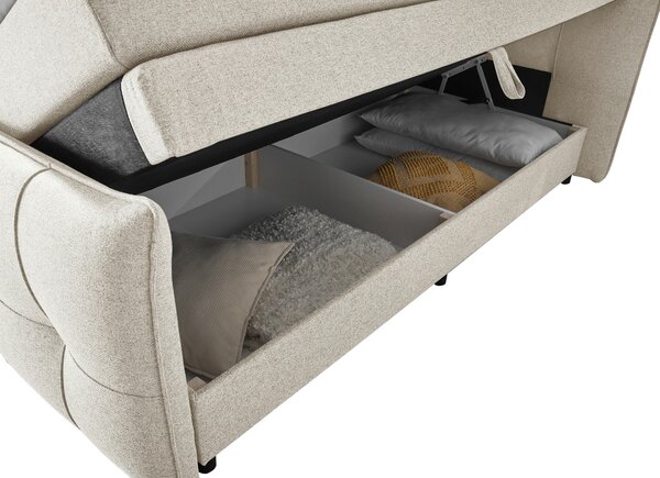 POSTEL BOXSPRING, 160/200 cm, krémová MID.YOU - Postele s úložným prostorem, Online Only