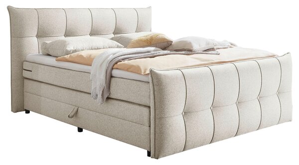 POSTEL BOXSPRING, 160/200 cm, krémová MID.YOU - Postele s úložným prostorem, Online Only