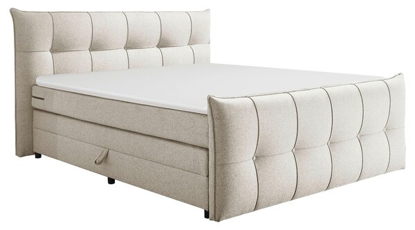 POSTEL BOXSPRING, 160/200 cm, krémová MID.YOU - Postele s úložným prostorem, Online Only