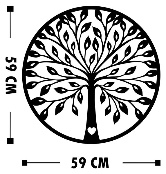 Wallity Nástěnná dřevěná dekorace TREE bílá