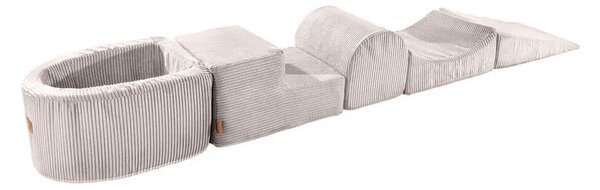 Krémové manšestrové pěnové hřiště 250x45x30 cm Montessori – Meowbaby