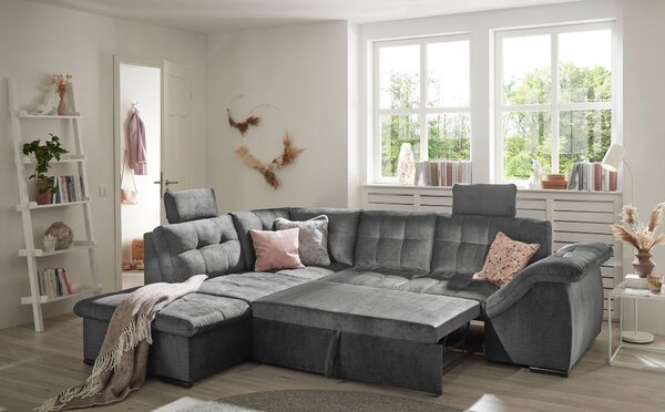 ROHOVÁ SEDAČKA, textil, šedá MID.YOU - Sedací soupravy, Online Only