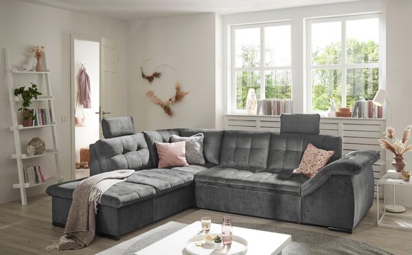 ROHOVÁ SEDAČKA, textil, šedá MID.YOU - Sedací soupravy, Online Only