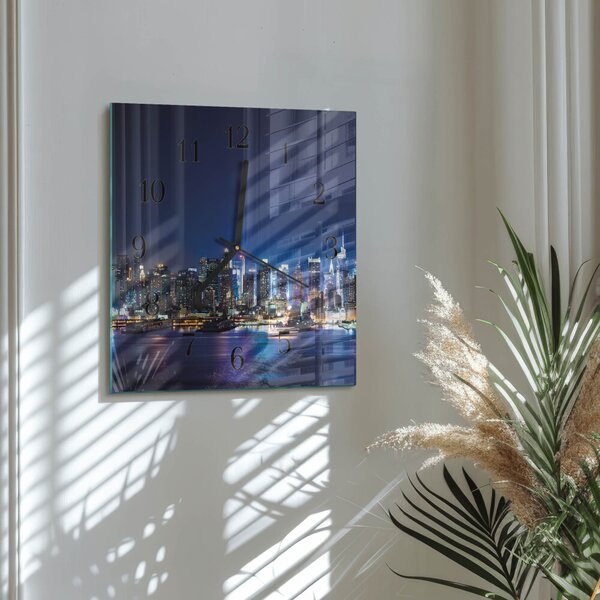 Skleněné hodiny na stěnu Horizont zskc-30x30-00172984