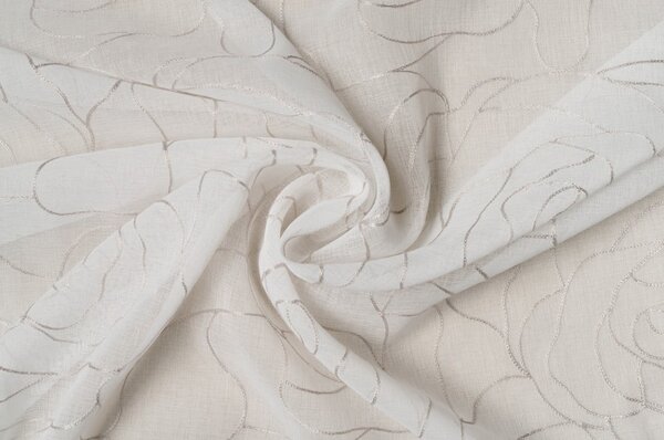 Bílo-šedá záclona 140x245 cm Amanda – Mendola Fabrics
