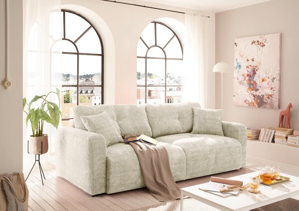 ROZKLÁDACÍ POHOVKA, textil, béžová MID.YOU - Rozkládací pohovky, Online Only