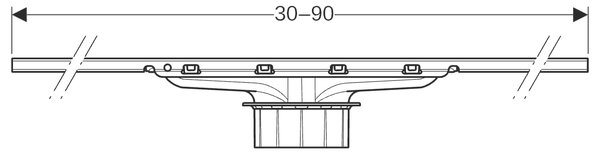 Geberit CleanLine odtokový žlábek 90 cm černá 154.501.TE.1