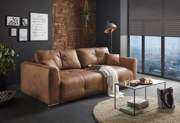 ROZKLÁDACÍ POHOVKA, textil, světle hnědá Livetastic - Rozkládací pohovky, Online Only