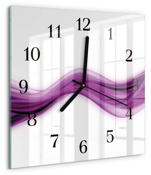 Skleněné hodiny na stěnu Abstraktní čáry zskc-30x30-00173049