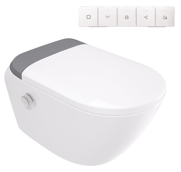 Deante Silia bidetové wc s ovládacím kolečkem závěsné Bez oplachového kruhu bílá CSID6ZPW