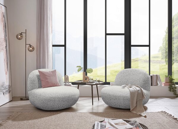 KŘESLO, textil, světle šedá MID.YOU - Online Only křesla & taburety, Online Only