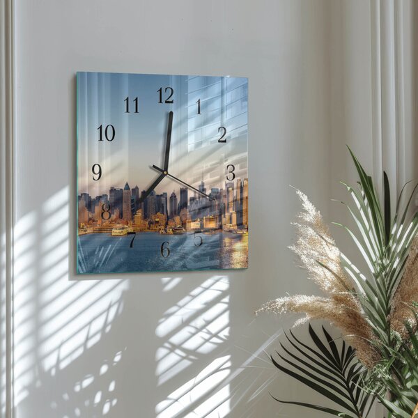 Skleněné hodiny na stěnu Horizont zskc-30x30-00173057