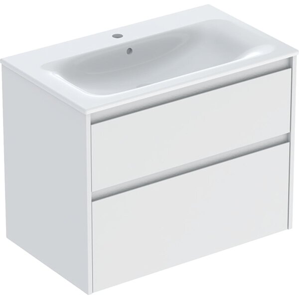 Geberit Selnova Square umyvadla se skříňkou 80 cm bílá 504.139.00.1