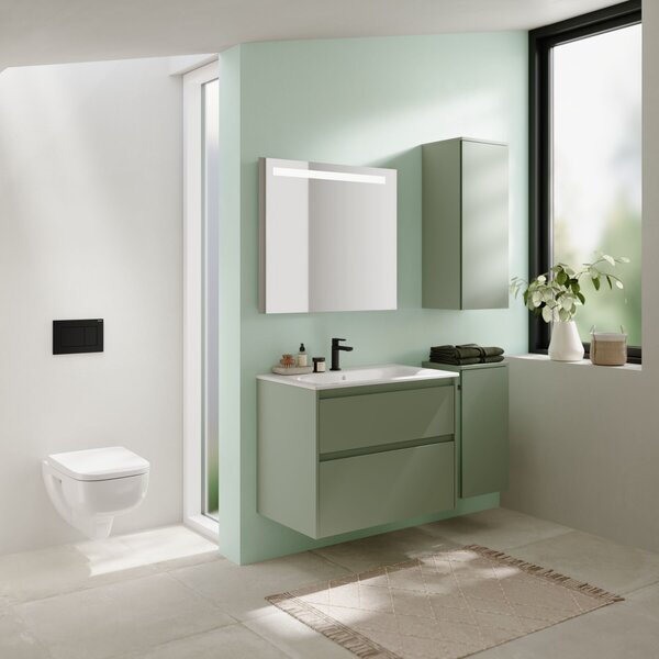 Geberit Selnova Square umyvadla se skříňkou 80 cm bílá 504.139.00.1