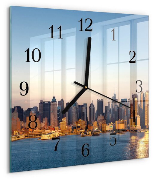 Skleněné hodiny na stěnu Horizont zskc-30x30-00173057