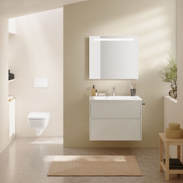 Geberit Selnova Square umyvadla se skříňkou 80 cm bílá 504.139.00.1