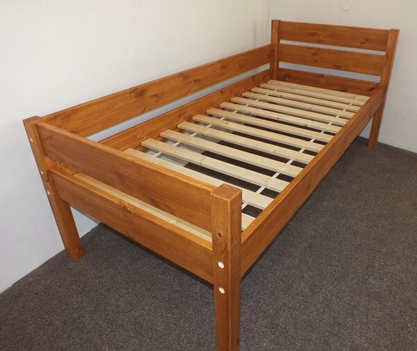 Truhlářství David Postel z masivu FANNY PLUS Barva: 52-dub tmavý olej, Rozměry: 90x200 cm